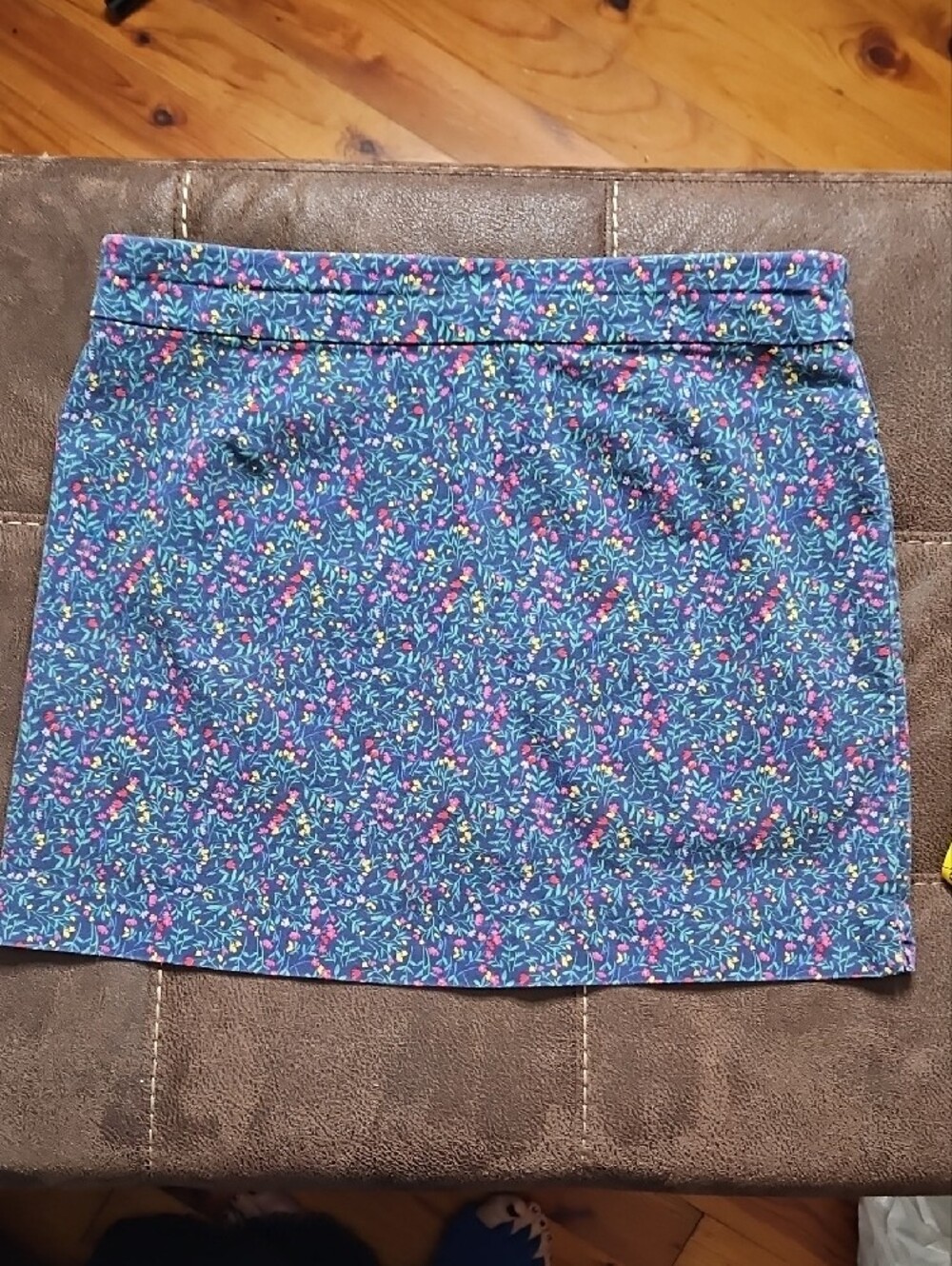 Croft & Barrow Effortless Stretch Blue Floral A-Line Women's Skort Shorts 14 - Picture 8 of 9